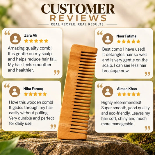 BYMISHI Wooden Hair Comb